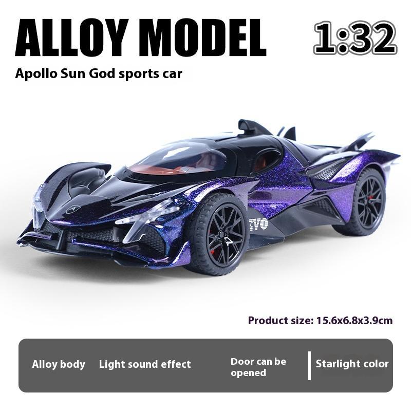 1:32 Scale Apollo EVO Alloy Toy Model - Futuristic Design, Sound & Light Effects, Spring Action - Ideal for Kids' Play