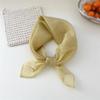 Thin Cotton Linen Scarves Solid Color Pure Color Silk Scarf Retro Small Square Scarf  Vacation