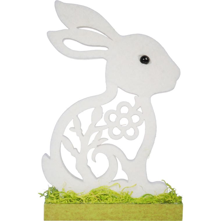 Easter Bunny Foam Figurine Standing White