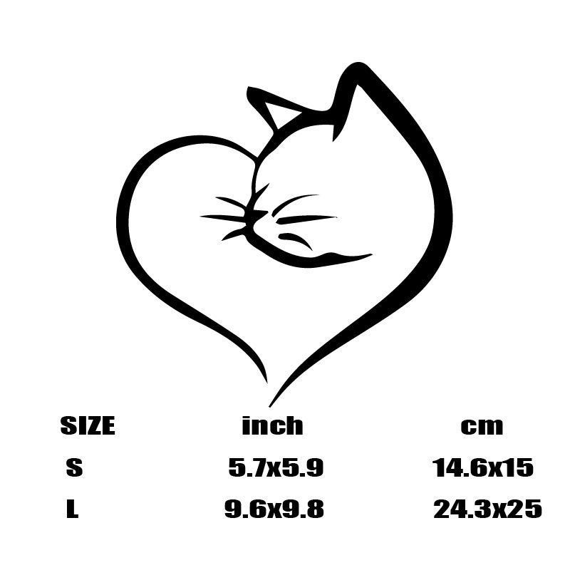 Cats Hearts  Sticker,Cute Car Body Window Bumper Vinyl Decal,For Cars, Trucks, Walls, Laptops, Windows, Motorcycles, Bumpers