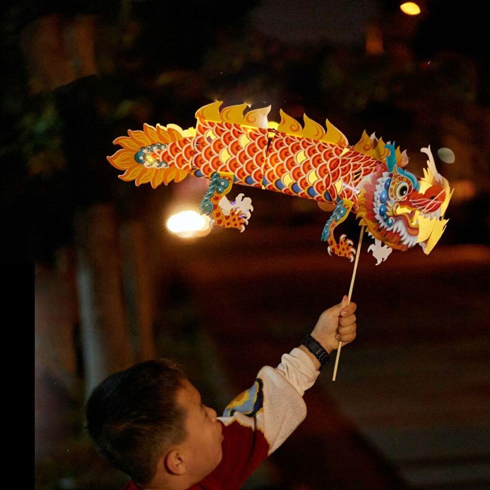 Dance Dragon Portable Dragon Lantern Flying Mid-Autumn Festival Lantern Dragon Lantern  Kids