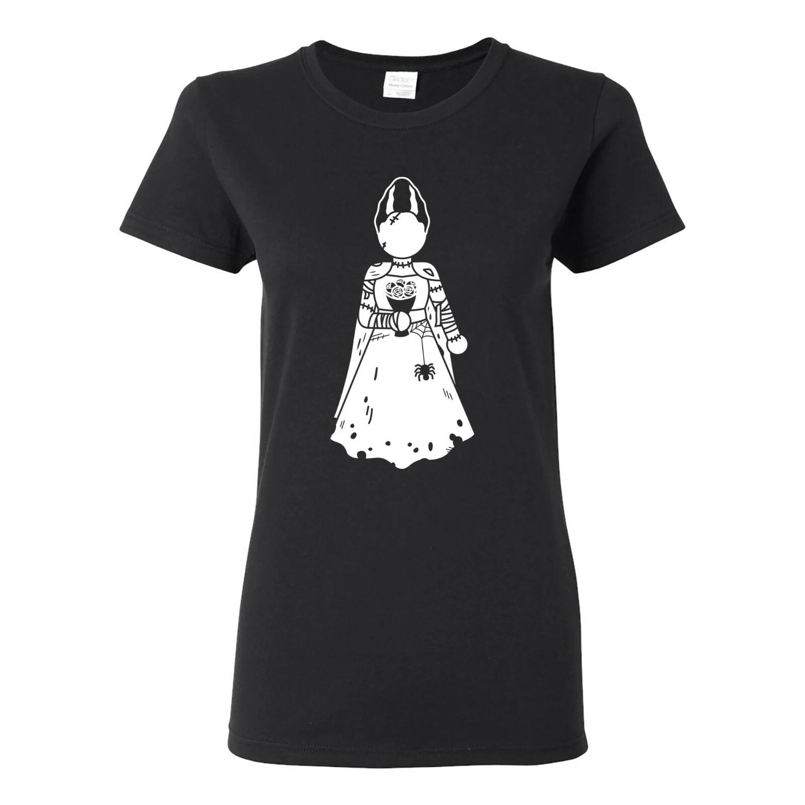 Frankenstein Bride - Cute Wedding Halloween Couple Movie Womens T Shirt - Black M