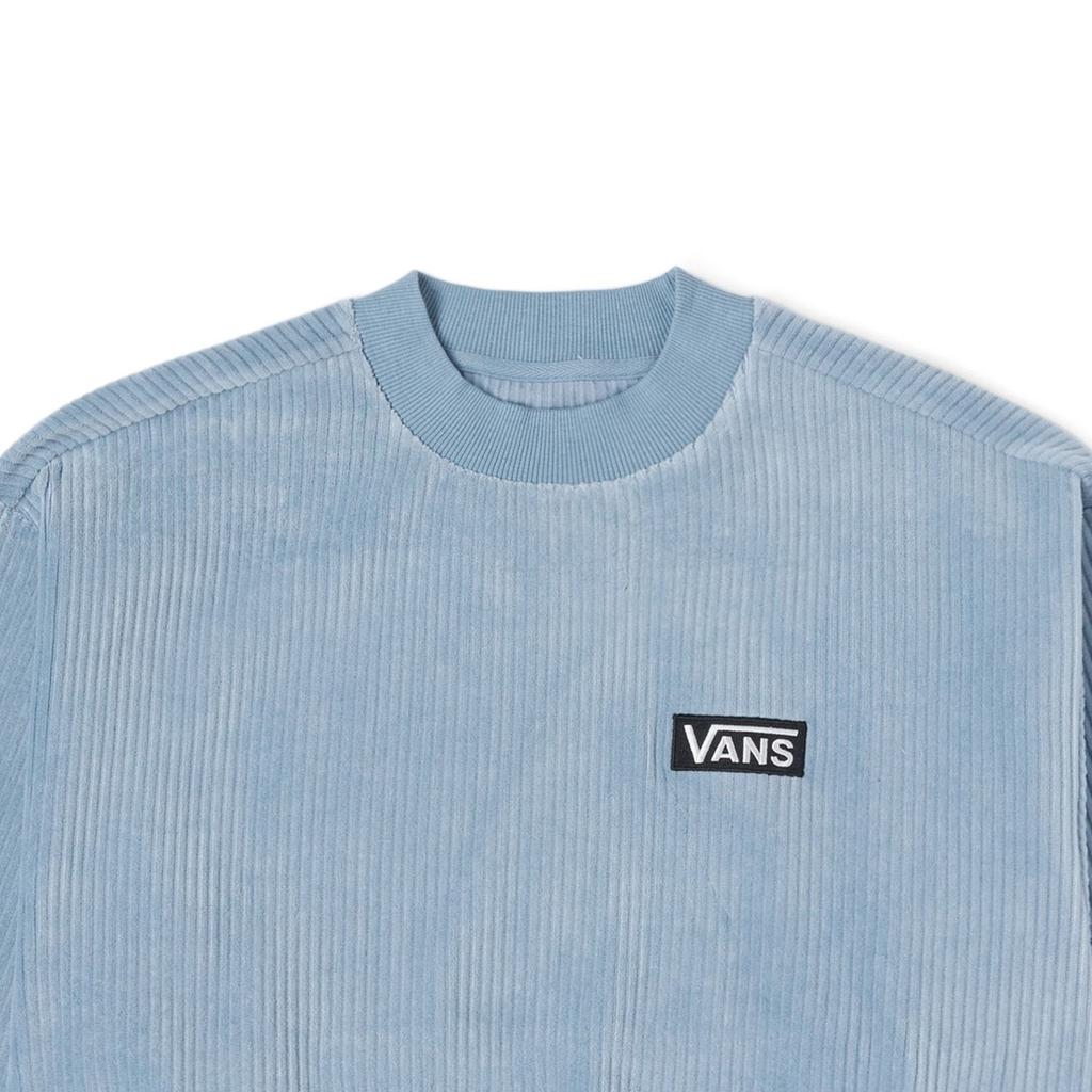 Vans Solid Color Crew Neck Pullover Long Sleeve Sweatshirt Women Sweatshirt Gray Blue VN000GR0DSB
