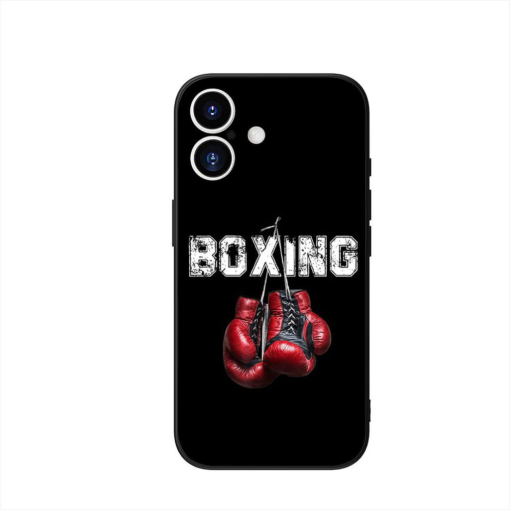 Strong Boxing Gloves Kickboxing Phone Cover Case for Apple iPhone 16 15 14 Plus 13 12 Mini 17 Pro Max + 16E Air 16+ ProMax