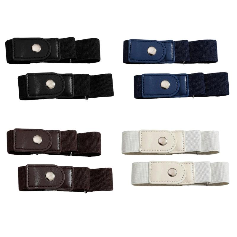 Elastic Belt Jean Button Stretch Adjustable Waist Buckle Quick Button for Pant Belt Tighten Waist Button Belt No Sew