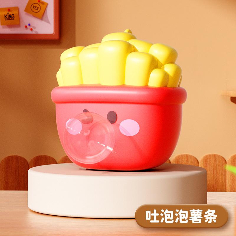 Cartoon Food Spitting Bubbles Squishy Toy Squeeze Stress Relief Sensory Fidget Toy Cute Design For Office Hom Decompression