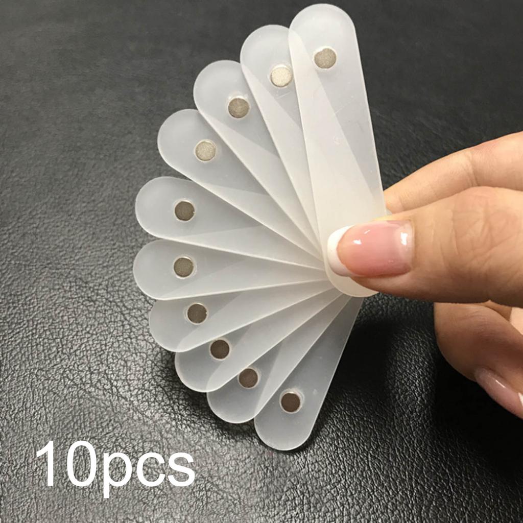 10 stücke Künstliche Nagel Tipps Display-ständer Nail art Magnetische Praxis Klar Acryl Nagel Spitze Halter Streifen