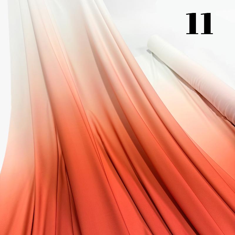 100x150cm Gradient Rainbow Fabric Ancient Style Sewing Hanfu Dress Stage DIY Costume Hanfu Silky Dress Stage Garment