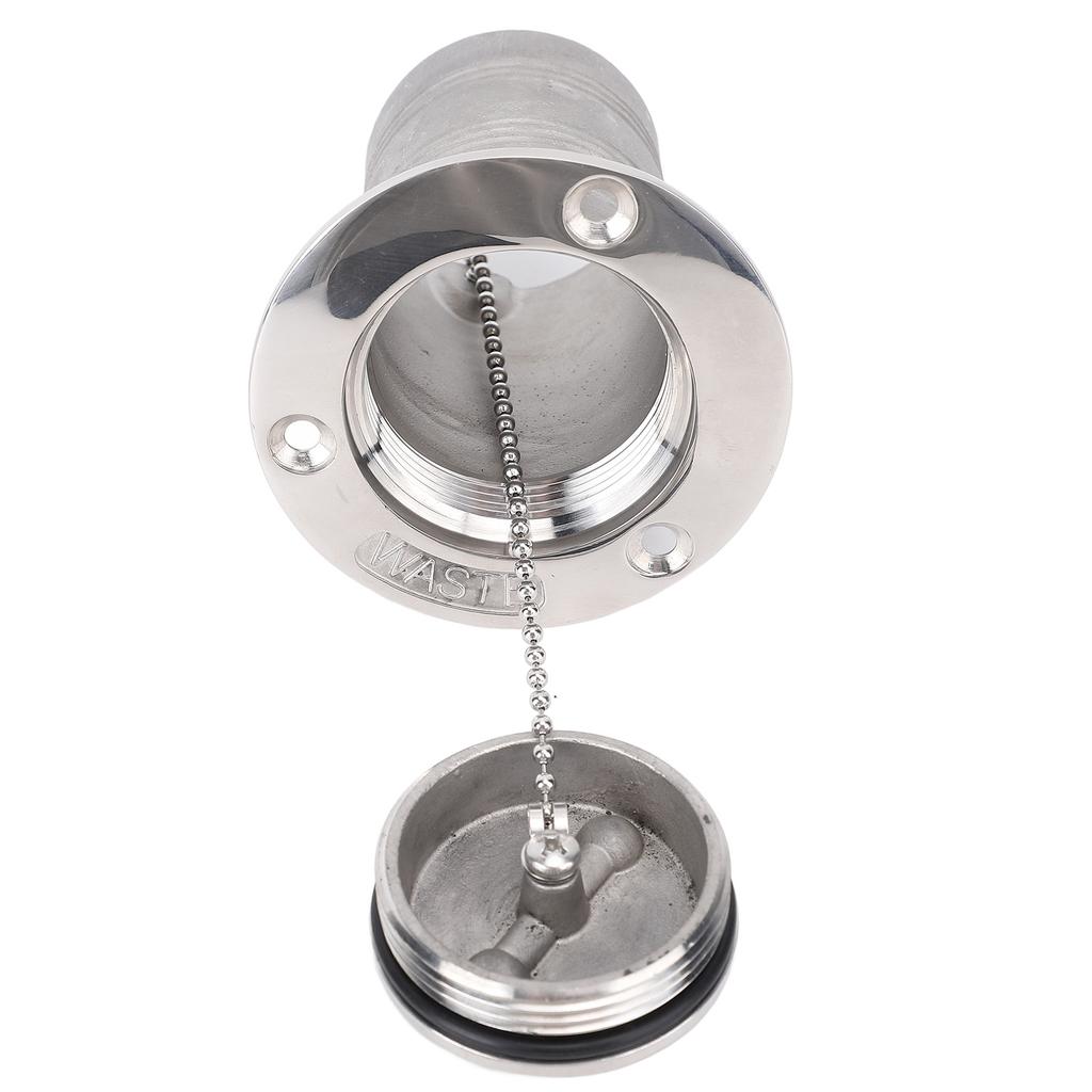 50mm 2in Boat Fuel Deck Filler Polished 316 Stainless Steel Deck Fill Filler for Yachts Speedboats RVs