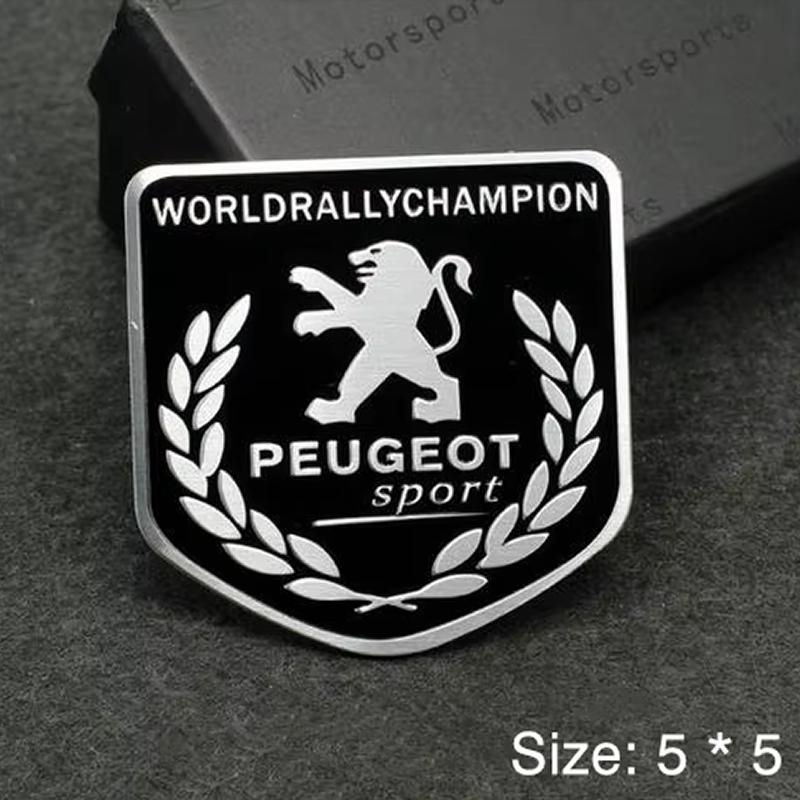 Car Styling Sticker 3D Aluminum Tail Emblem Badge Body Decal For Peugeot 206 307 308 207 3008 208 407 508 2008 5008 301 406 408