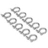 10pcs Bow Shackle Stainless Steel High Hardness D Ring Anchor for Camping Hiking Outdoor Sports(M4 60kg Load )