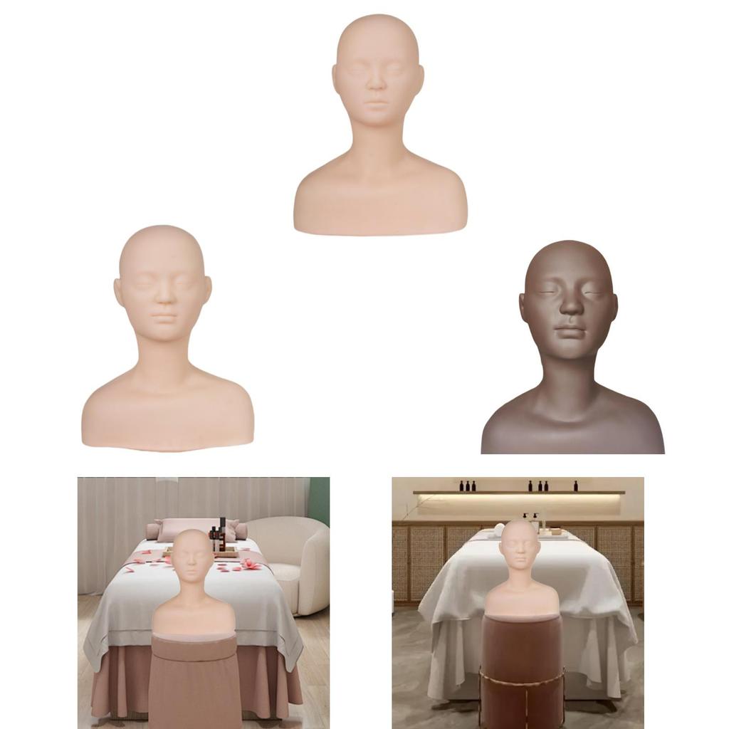 Tréninková figurína Měkká Flexibilní Tréninková Figurína Hlava Tréninková Figurína Ramena Masážní pro Salon SPA Krása Make-up