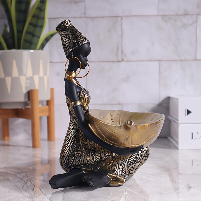 African Black Woman Tray Resin Ornament Home Decor Desktop Storage Handicraft Wholesale