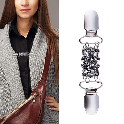 Pinza para chal, broche para suéter, decoración con diamantes de imitación, cadena para cárdigan, vestido, conjunto de ropa para mujer, broche, broche para bufanda