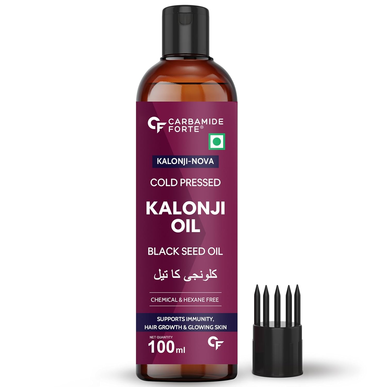 

Carbamide Forte Kalonji Oil Cold Pressed 100ml Pack of 1 Black Seed Hair & Skin Oil Edible