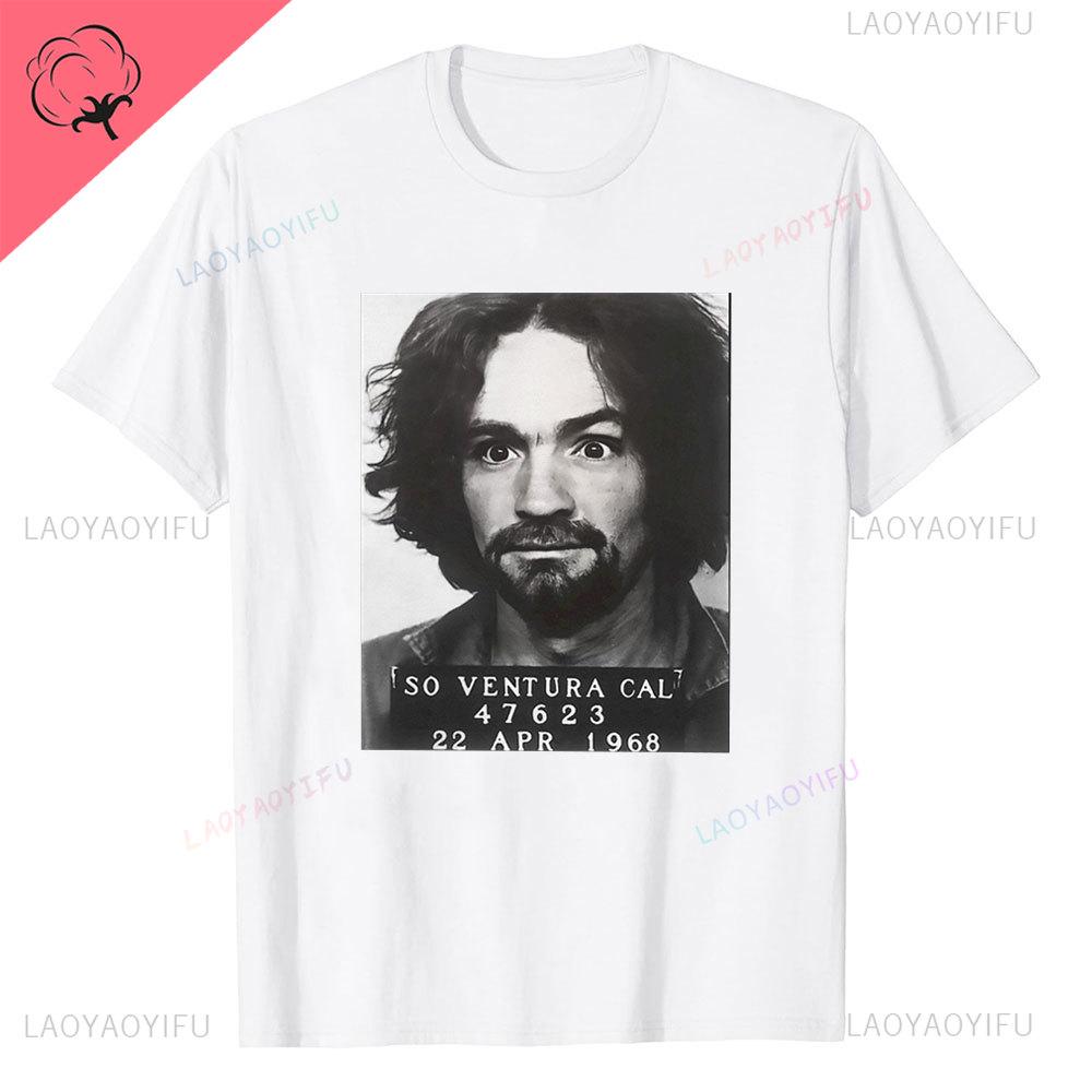 Charles Manson Helter Skelter Cult Zomer van Nieuwe Stijl Liefde Ronde Hals Streetwear Harajuku Korte Mouw Esthetisch Bedrukt T-shirt