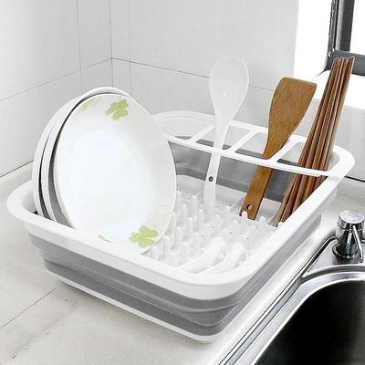 Faltbare Dish Rack Küche Lagerung Halter Abtropffläche Schüssel Geschirr Platte Tragbare Trocknen Rack Hause Regal Geschirr Organizer