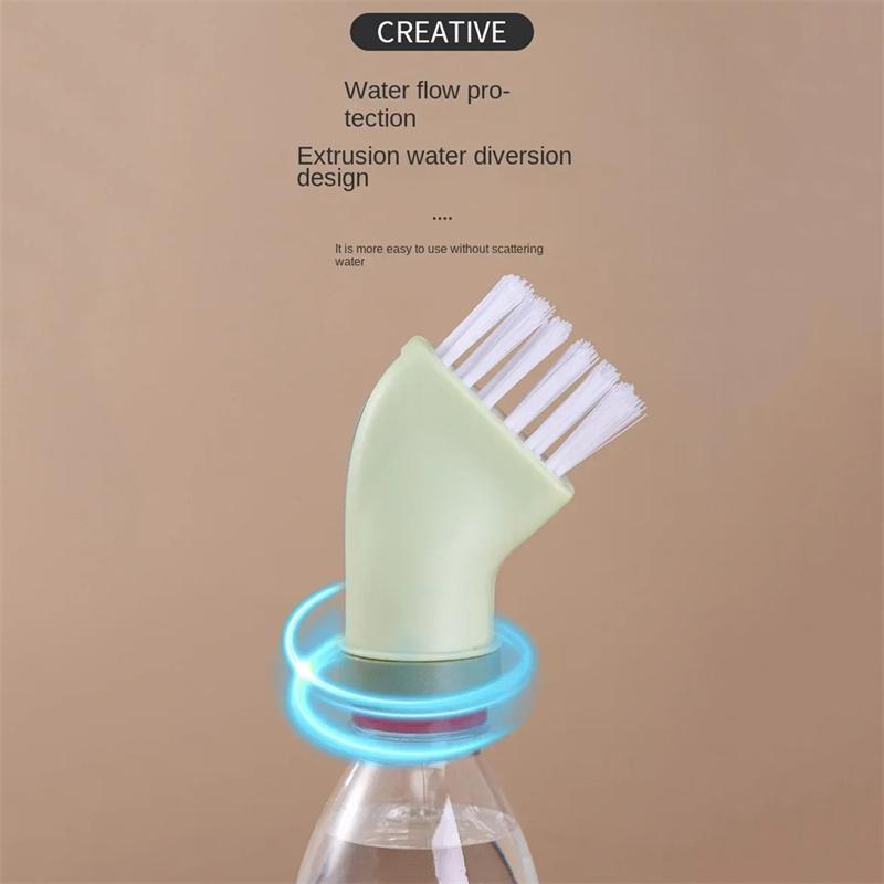 Creative Cleaning Brush Can Be Connected To Mineral Water Bottle Dry-Wet Dual-Use Cleaning Brush Household Gap Brush