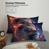 3D Digital Star Lion Polyester Three-Piece Quilt Cover Bedding Quilt Cover Pillowcase