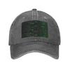 Hacker Codice Binario Geek Scienza Computer Cappellino in Denim Cappellini da Baseball Casual Cappello Regolabile Estivo Unisex Cappellini da Baseball
