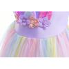 Unicorn for Girls Set with Headband and Necklace Premium Fabric 3-4 Years 110 cm Purple