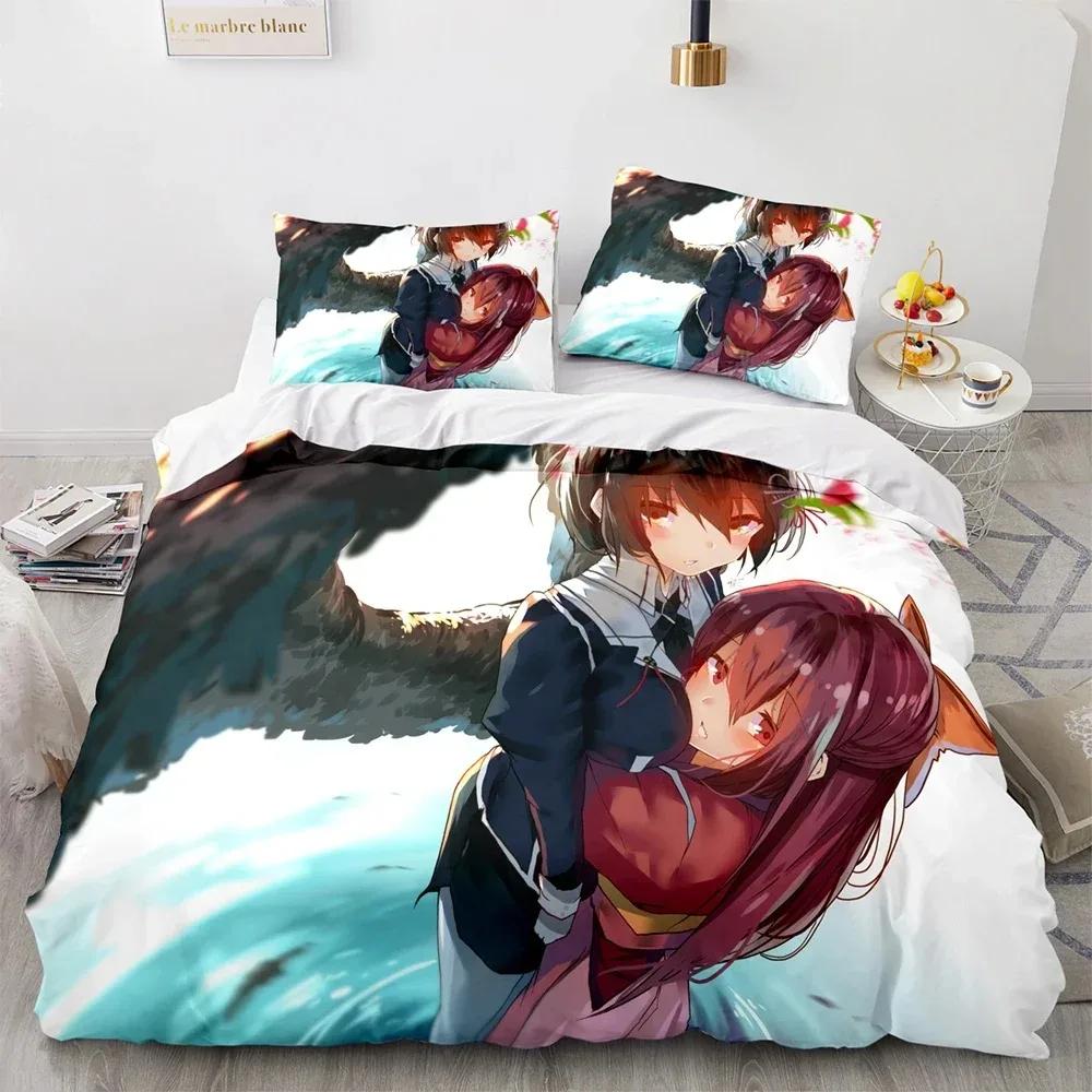 Comforter Top Your Name Luxury Bedding Set Japan Anime Cartoon Comforter Linen Twin Single Size Print Home Textile