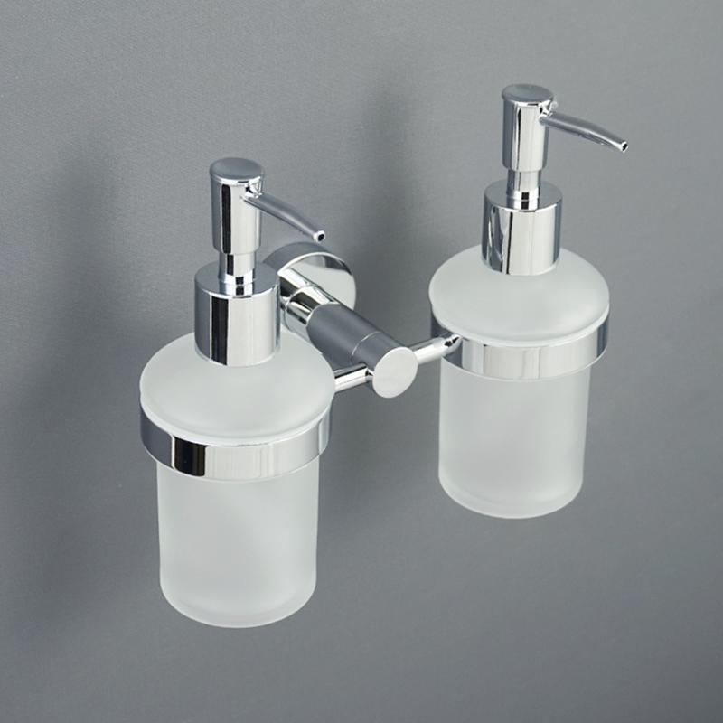 Dozator de săpun montat pe perete, dozatoare de săpun din oțel inoxidabil, detergent de bucătărie, pompă, sticlă, săpun, dozator de perete pentru baie