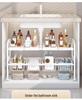 Retractable Under-Sink Tiered Shelf and Pot Storage Rack