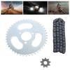 T8F 44T Sprocket Chain Kit T8F 9T Gear Chain Set Durable Chain Sprocket Set  Modified Karts