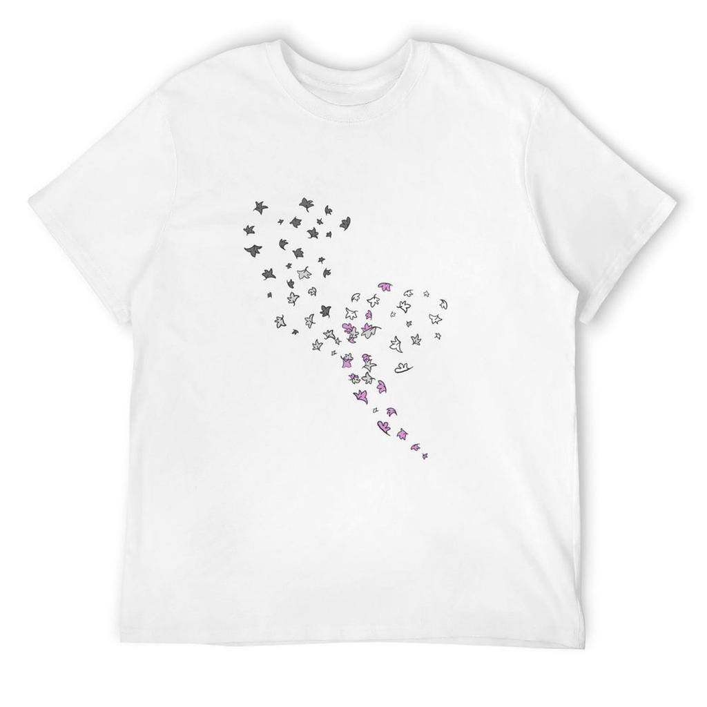 Leaves Pride Flag asexual T-Shirt cute clothes man clothes sports fans Short sleeve tee big and tall t shirts for men