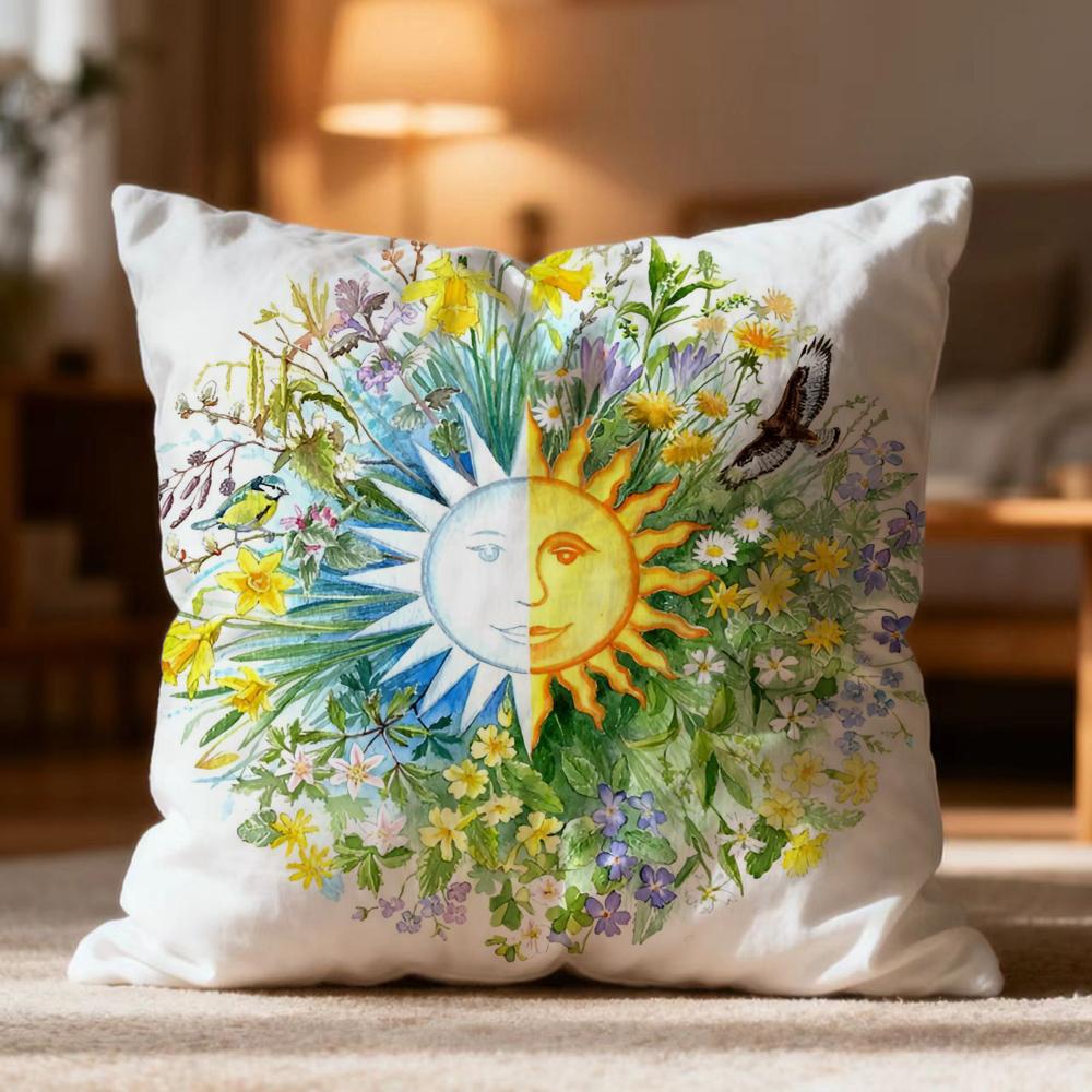 

Popular M-Mmidsummer festivalew Cushion Cover Soft Washable Pillow Case Multi-Scene for Couch Bed Travel Office Use 30cmx30cm
