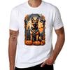Spooky Paws and Wagging Tails A Halloween Adventure with a GerUnisex Shepherd TShirt Sun Protective Outdoor Tee Top
