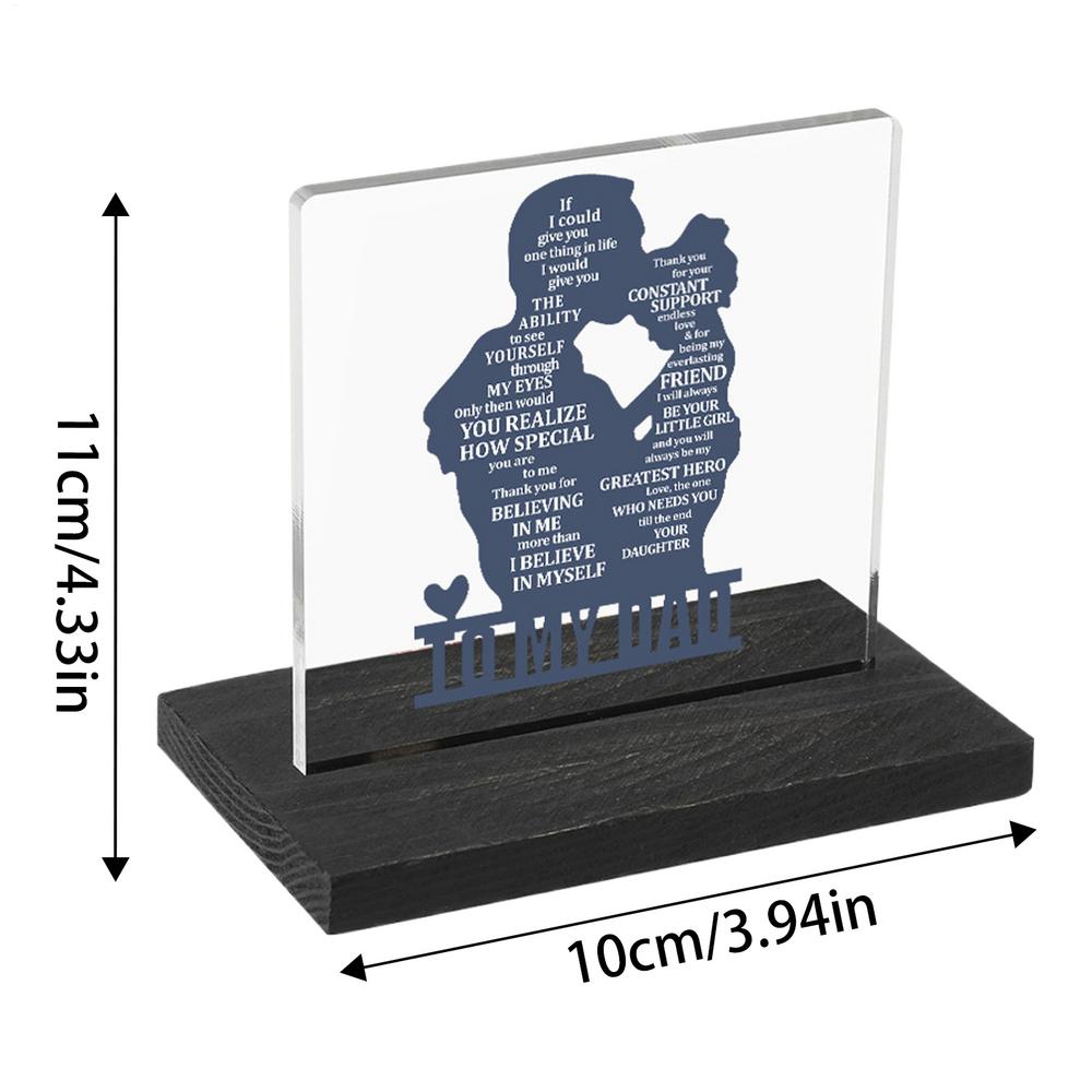 Acrylic Desk Sign Acrylic Desktop Art Decoration Sign Desktop Inspirational Art Appreciation Decor For Coworker Father Men Women