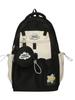 Girls Nylon School Backpack Waterproof Soft Sweet Style For Campus Use