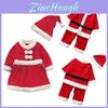 Ultraweiches Jungen- und Mädchen-Weihnachtskleid-Set mit Weihnachtsmann-Motiv für Kinder