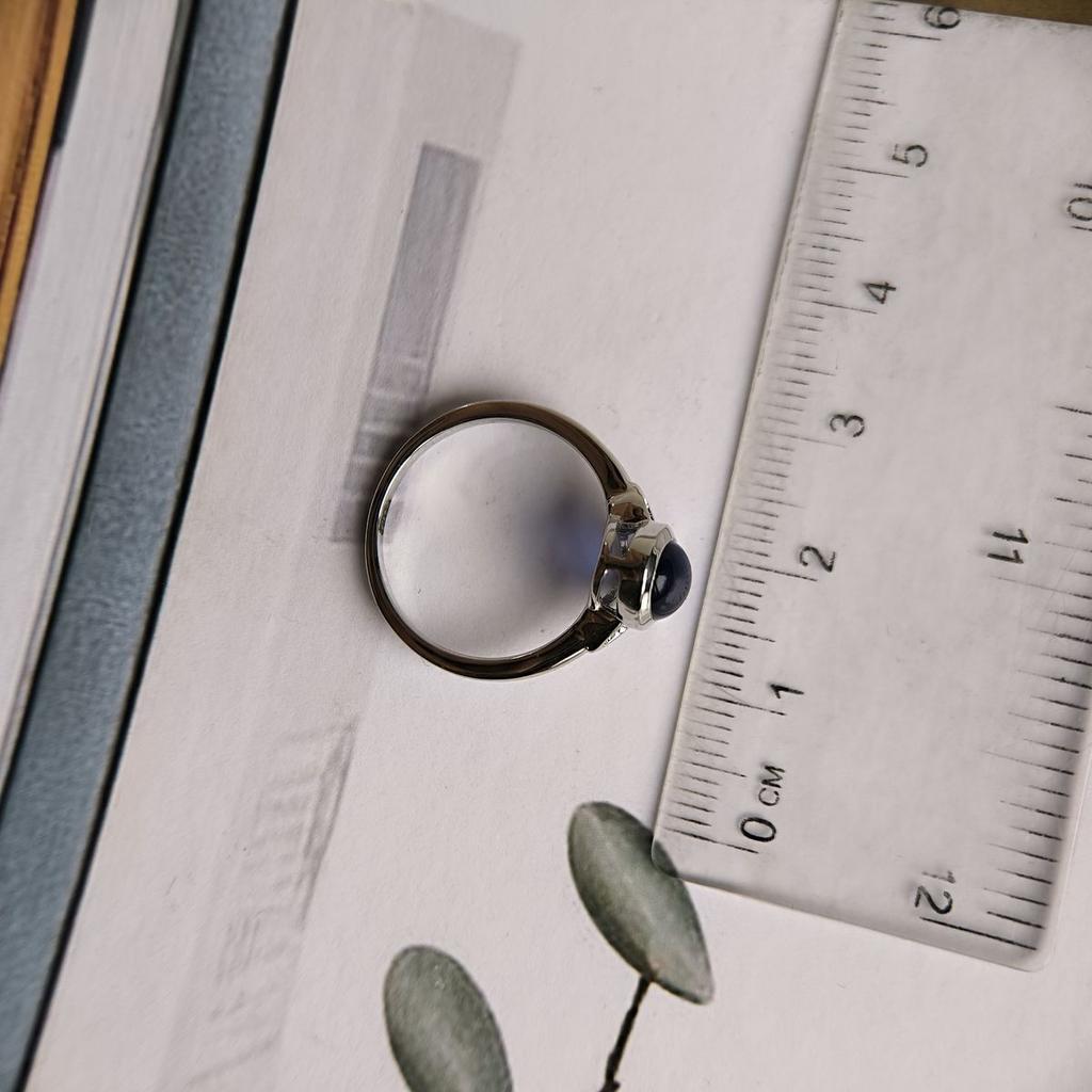 Серебряное кольцо с сапфиром nano, вес изделия 2,52 гр (2188933)