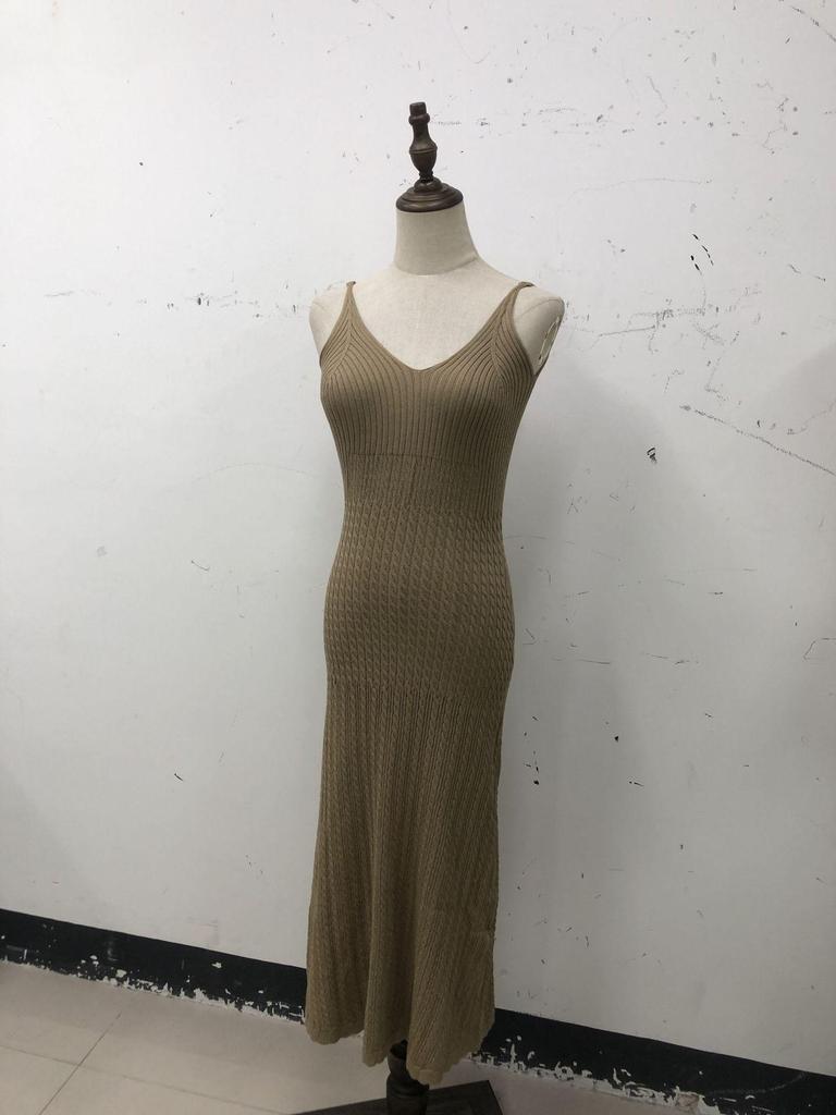 Women's Summer White Knitted V-Neck Suspender Dress - Slim, Sexy, Pure Desire Style