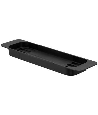 Yamazaki Jitsugyo Telescopic Bathtub Tray Black Approx. W57.5~75XD15.5XH4.5cm Tower Bathroom Rack Bath Rack 3547