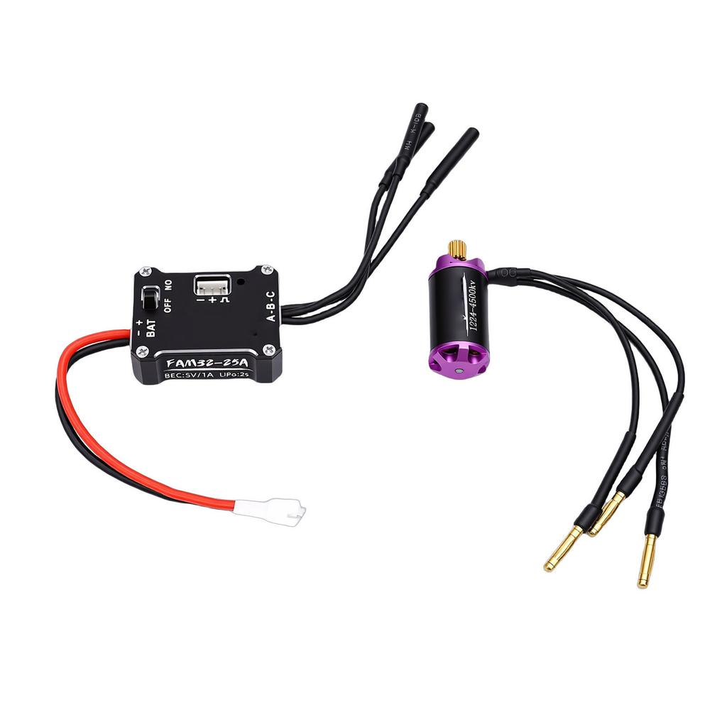 1224 4500KV Brushless Motor 25A ESC Fit for SCX24 1 24 Model Cars RC Brushless Motor ESC Combo