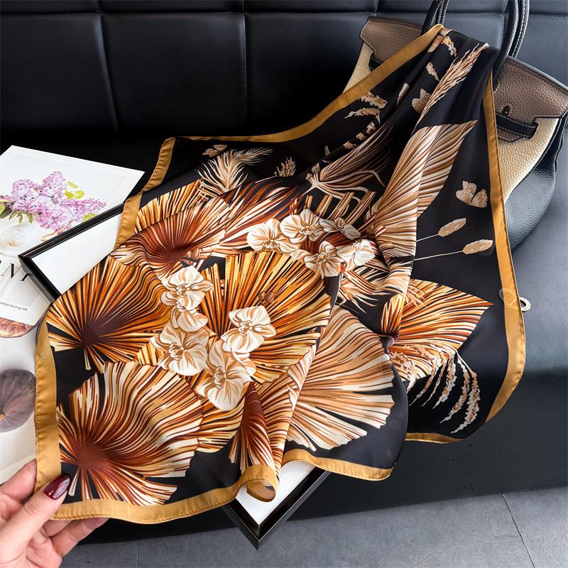 

Luxury Scarf Turban Hijab Print Women s Headscarf Fashion Shawl Neckerchief Bandana Handkerchief Windproof Square Headband Wraps 70x70cm