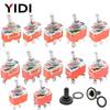 10pcs Toggle Switch E-TEN 1322 1021 1122 1221 1321 3pin 6pin On-off SPST SPDT Switch 6pin On-off-on On-on DPDT Waterproof Cap