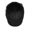 Men's Winter Middle-Aged and Elderly Warm Cotton Hat Outdoor Cold-Proof Thick Ear Protecting Cap Forward Beret