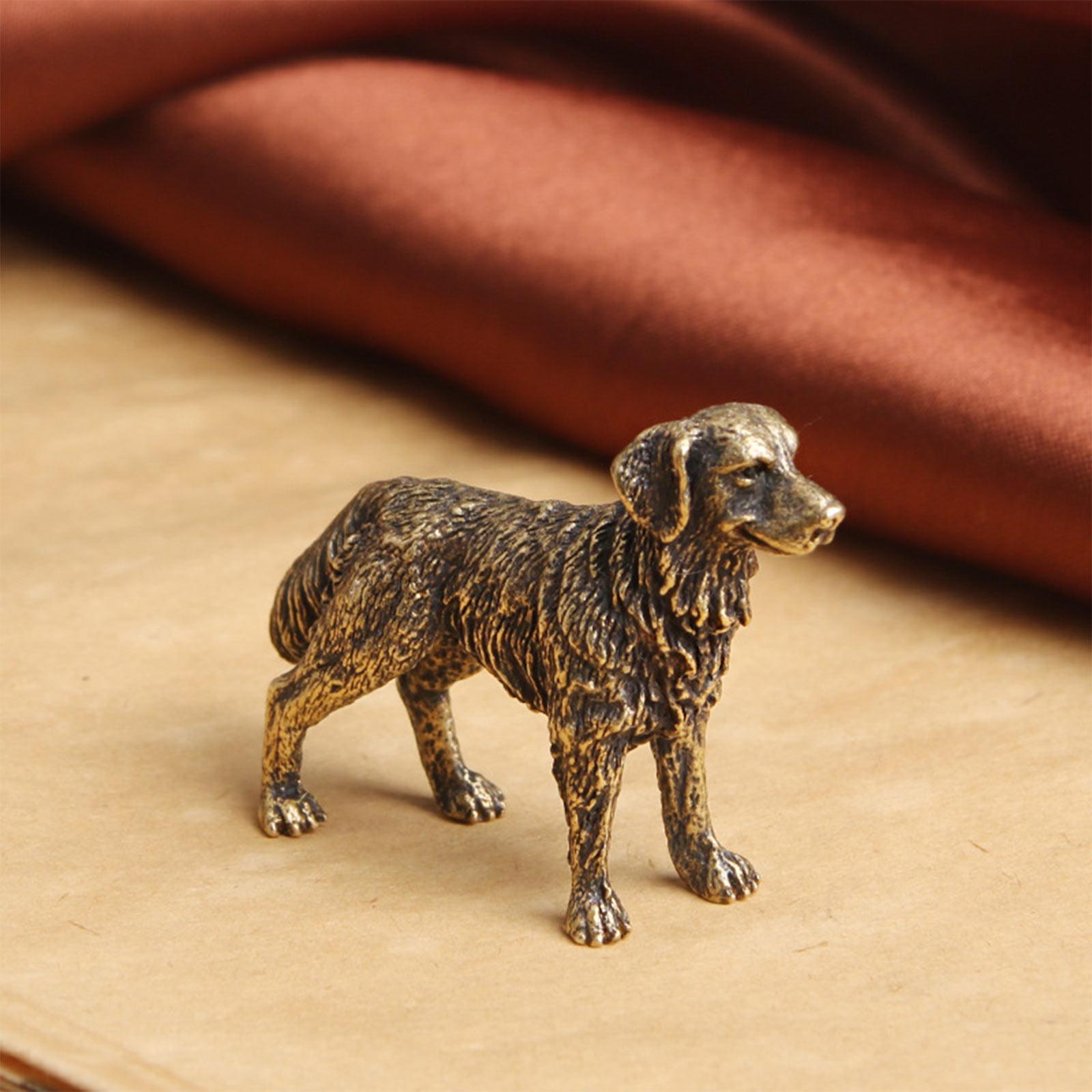 

Brass Distressed Sheepdog Desktop Ornaments Micro Carving Tea Pet Small Copperware One Size