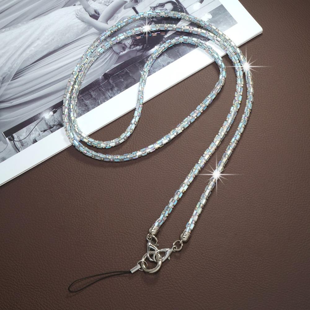 

Блестящий Стразы Шнурок для телефона Яркая Цепочка-ремешок для чехла телефона Аксессуары для телефона разноцветный