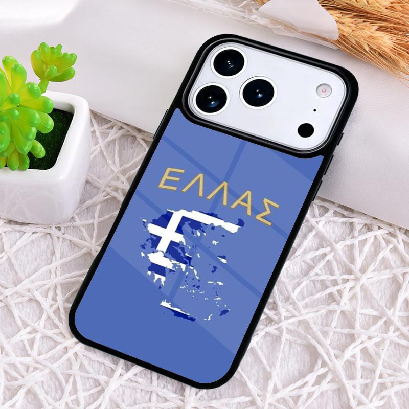Greece Greek Flag Phone Case for iPhone 17 Air 16 15 11 12 14 13 Pro Max Shockproof Cover