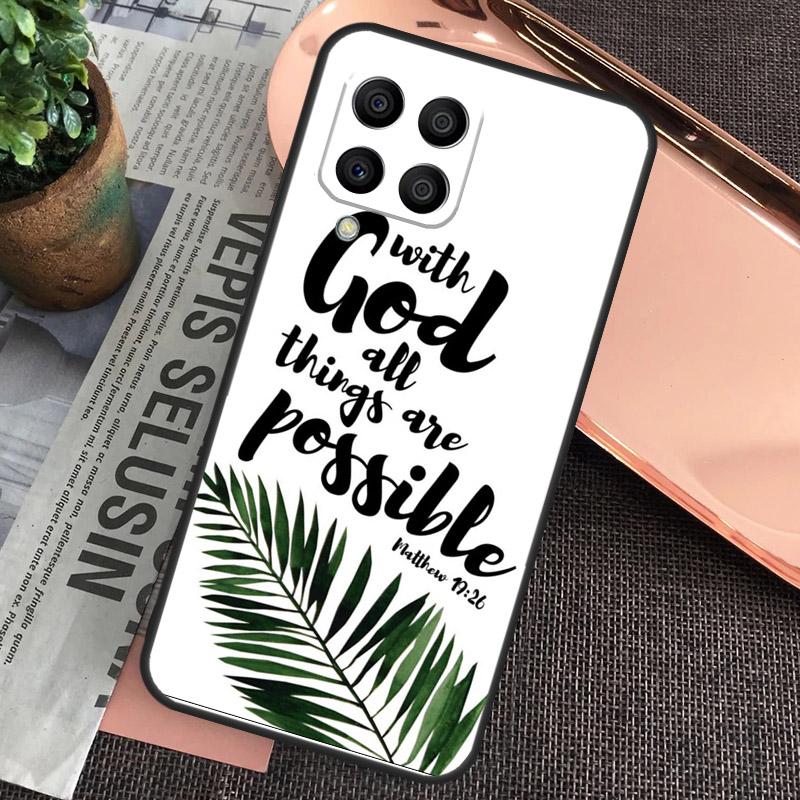Bible Philippians Jesus Christ Verse Case For Samsung Galaxy M15 M55 M13 M23 M33 M53 M31 M51 M14 M34 M54 M20 M30s M12 M32 M52