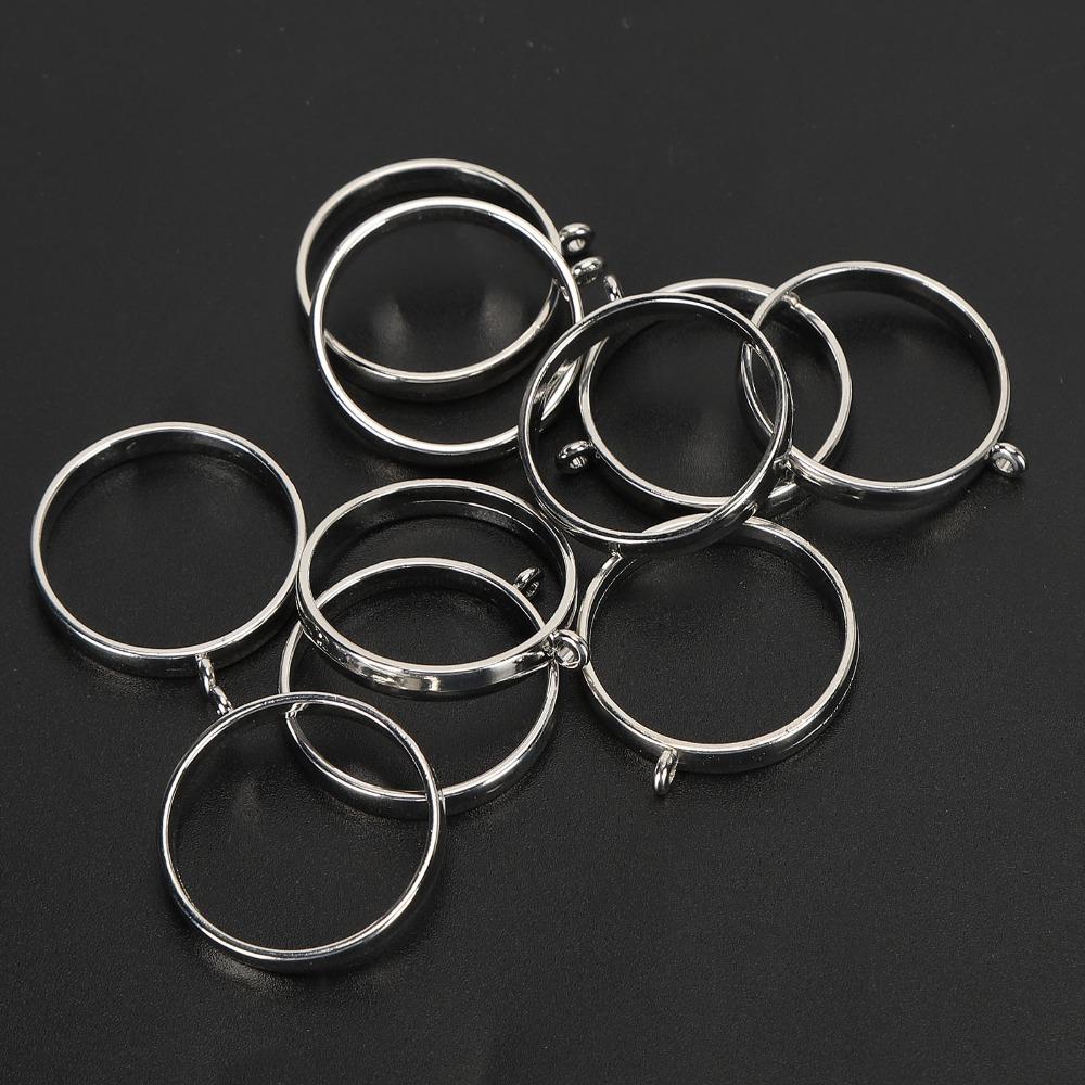 10PCS Round Open Frame Pendants Smooth Edges Open Bezel Pendants  Keychain Making