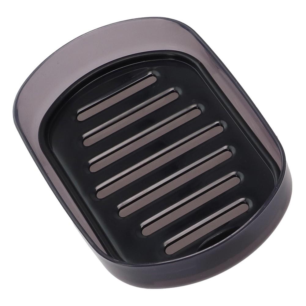 Soap Box White Bathroom Container Black PP Material Reusable чёрный