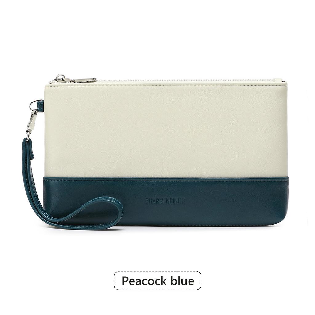 New Multi-functional Women's Clutch Bag Splicing Contrasting Colors Fashionable Handbag Simple Large-capacity Mobile Phone Wallet