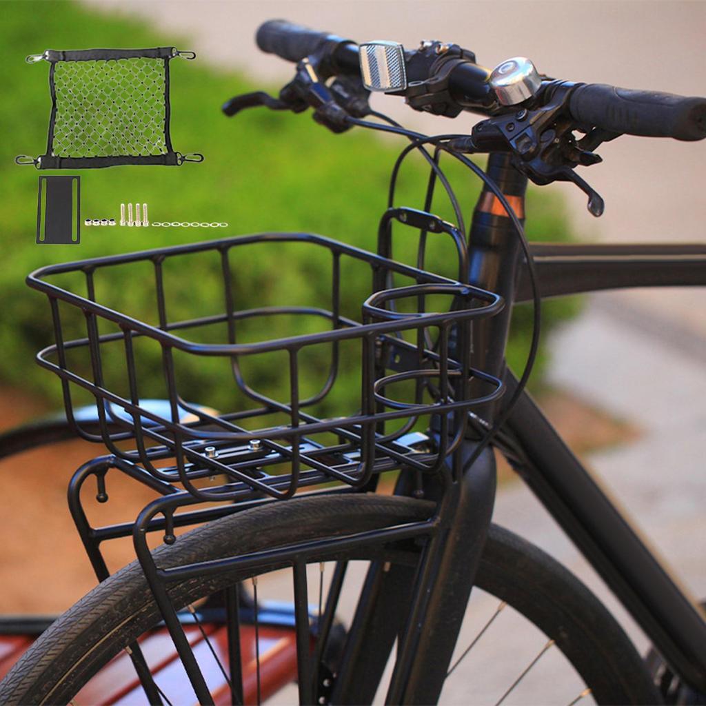 Bicycle Basket Bike Cargo Rack Aluminum Alloy Carrier Easy Assembly Install Bikes Pannier Pet